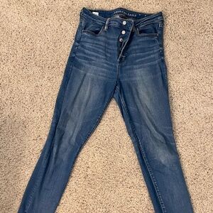 Women’s Size 14L Super High Rise Jeggings – Button Closure